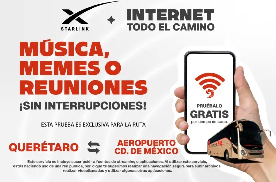 Starlink = Internet en todo el camino 