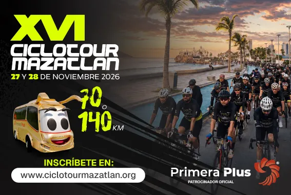 Primera Plus te lleva al Ciclotour de Mazatlán 